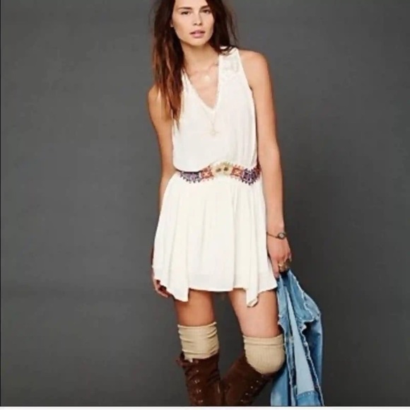 Free People Dresses & Skirts - Free People Light Heart Dress with Embroidered Waistline S